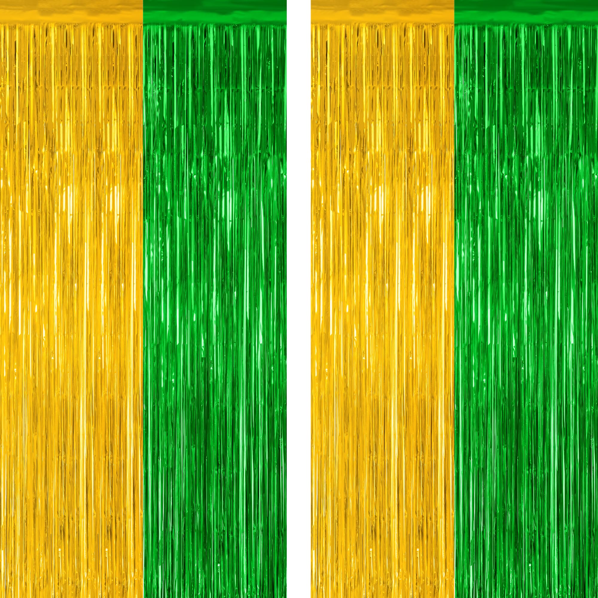 2 Pack Halloween Backdrop, 3.28 FT x 7.05 FT Foil Fringe Curtains, Orange Purple Black Party Streamer Tinsel Backdrop Curtains, Halloween Decorations Door Decor Photo Props Party Supplies